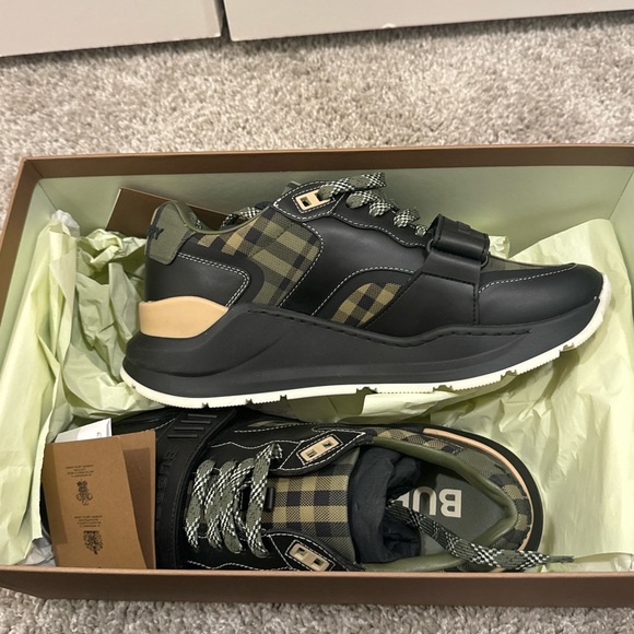 Burberry Women's Ramsey Leather, Suede & Vintage Check Sneakers - Picture 2 of 6